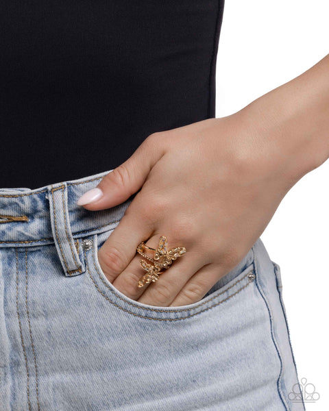 Fluttering Flamenco Brown Ring