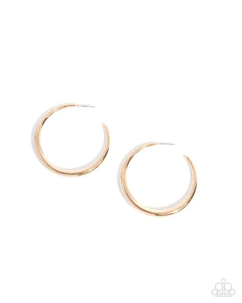 Sleek Selvage Gold Earring