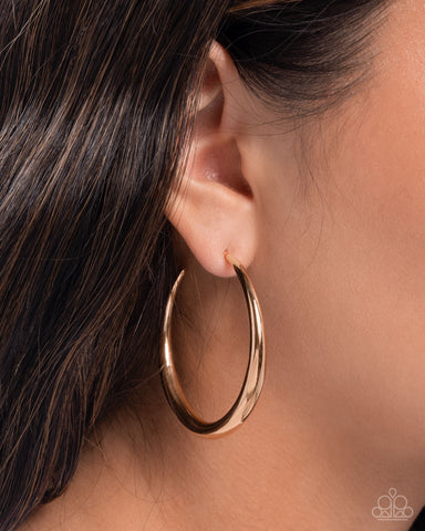 Sleek Selvage Gold Earring