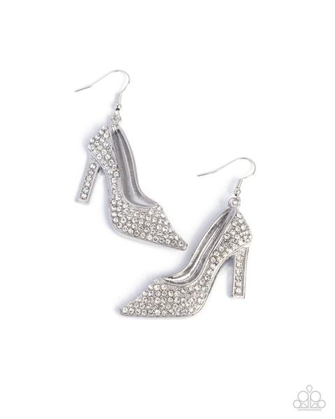 Wedding Shoes White Earring