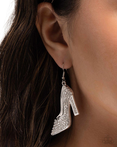 Wedding Shoes White Earring