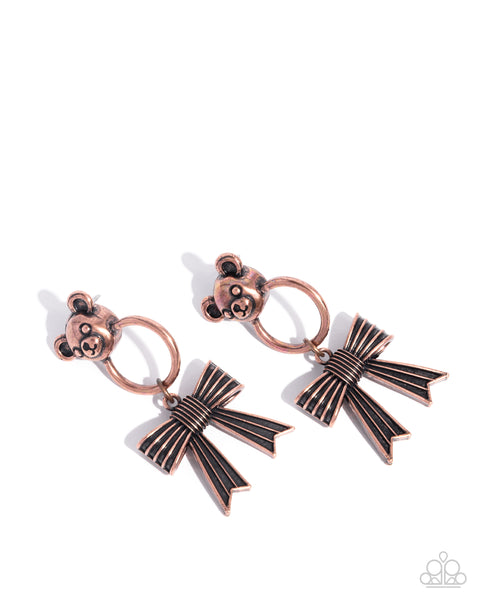 Bear in Mind Copper Earring
