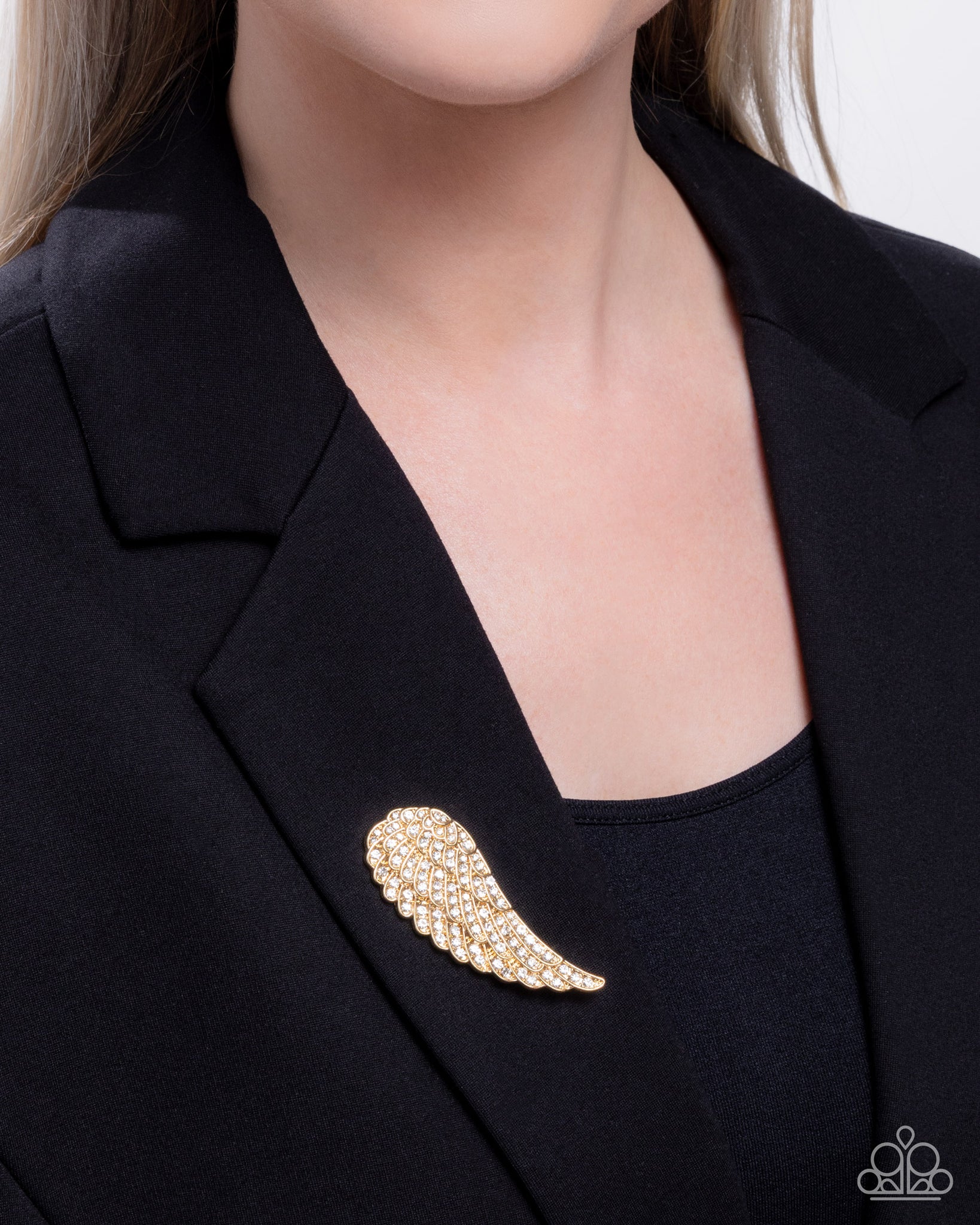 Angelic Affection Gold Brooch