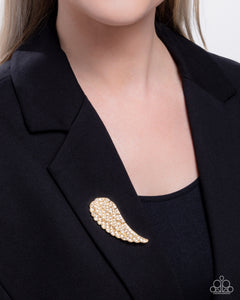 Angelic Affection Gold Brooch