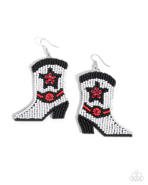 Beaded Boot Earrings