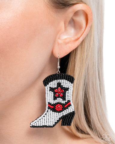 Beaded Boot Earrings