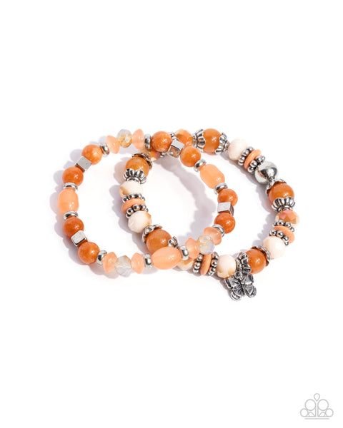 Meaningful Metamorphosis Orange Bracelet