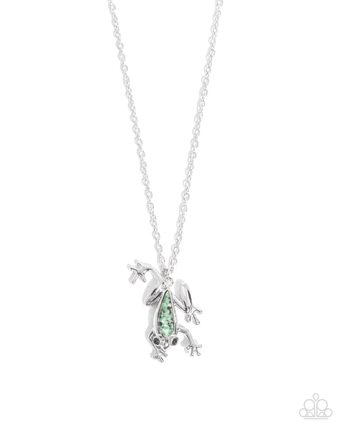 Flashy Tree Frog Green Necklace