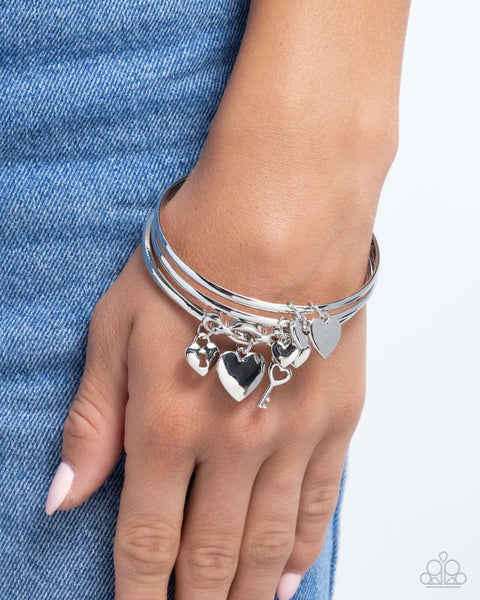 Sealed Sweetheart Silver Bracelet