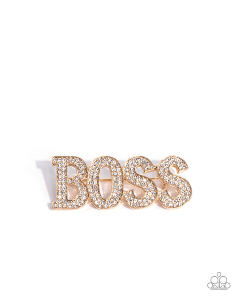 Blingy Boss Gold Brooch
