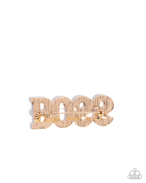 Blingy Boss Gold Brooch