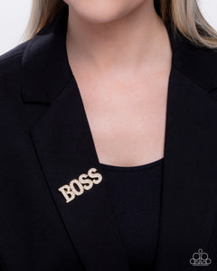 Blingy Boss Gold Brooch