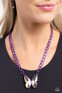 Fascinating Flyer Purple Necklace