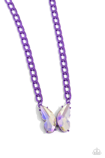 Fascinating Flyer Purple Necklace