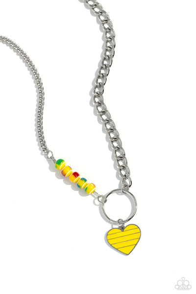 Mismatched Mayhem - Yellow Necklace