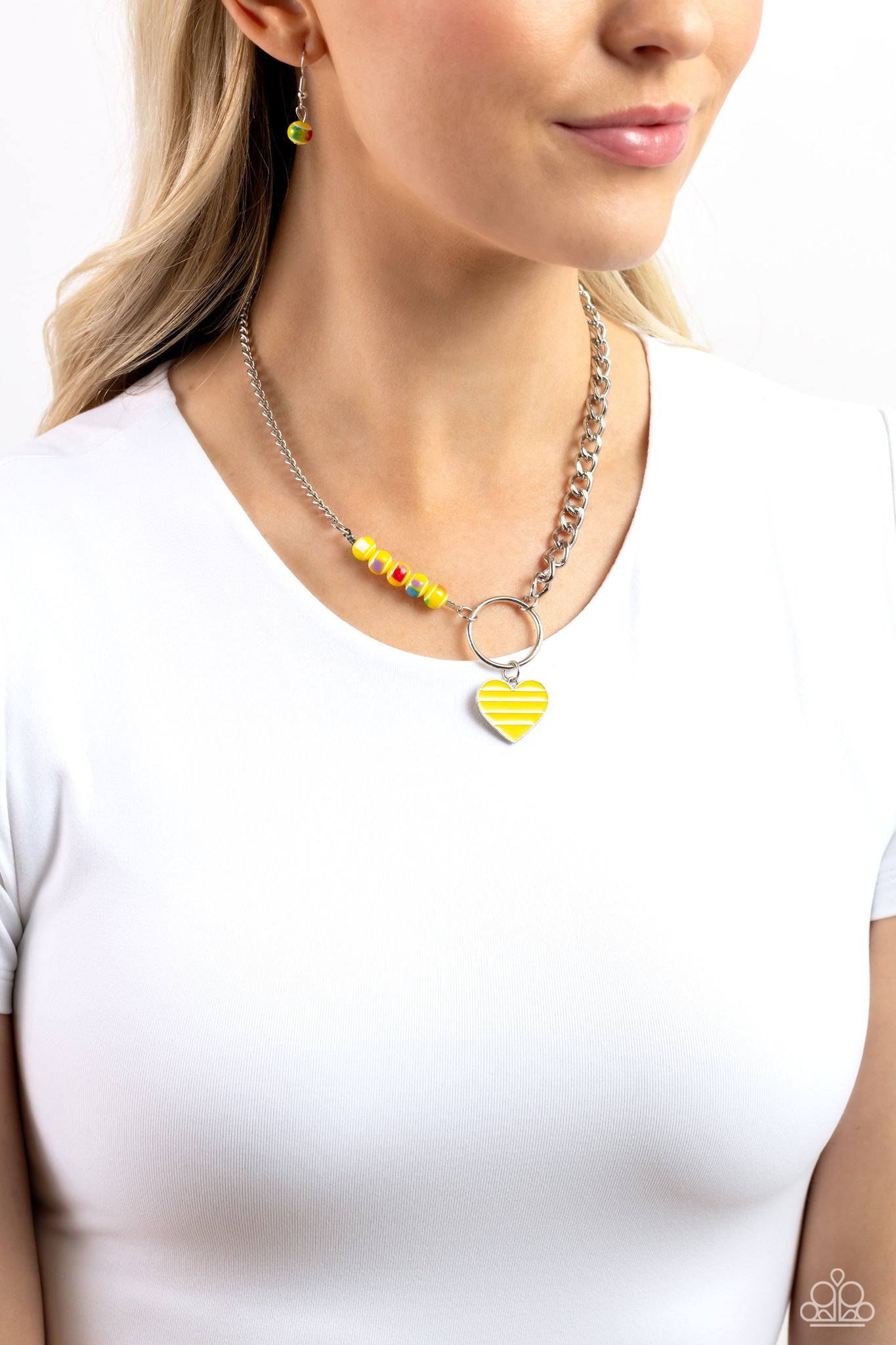 Mismatched Mayhem - Yellow Necklace