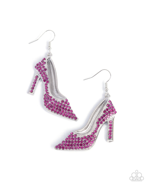 Wedding Shoes Pink Earring