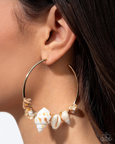 Seashell Sonnet Gold Earring