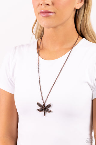 Dragonfly Dance - Copper Necklace