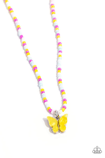 Soaring Shell - Yellow Necklace