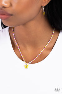 Soaring Shell - Yellow Necklace