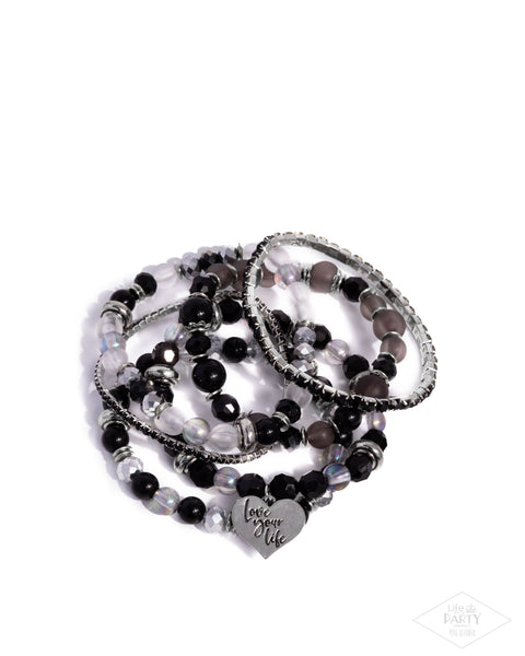 Optimistic Opulence Black Bracelet