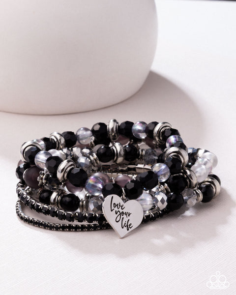 Optimistic Opulence Black Bracelet