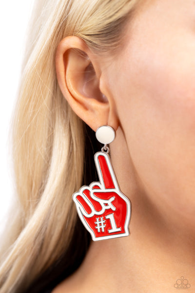 My Number One - Red Earrings