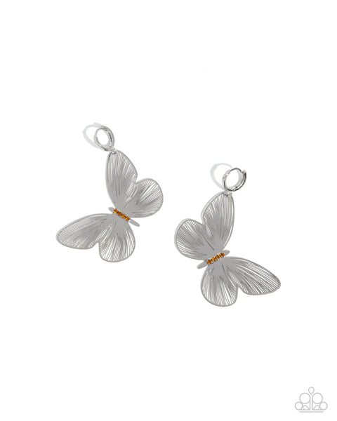 Fluttering Folk Orange Earring