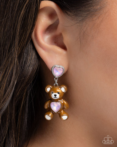 Traditional Teddy Pink Earring