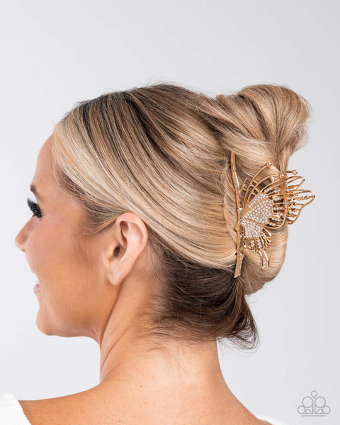 Layered Landing Gold Hair Clip