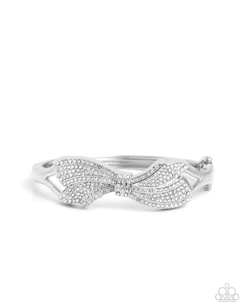 Blissful Bow White Bracelet
