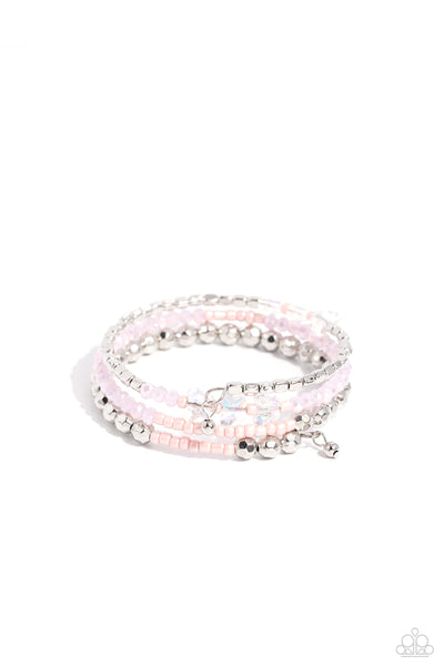 Boundless Behavior - Pink Coil Bracelet