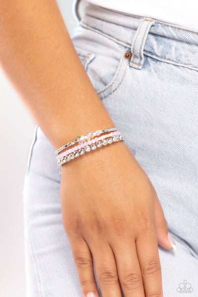 Boundless Behavior - Pink Coil Bracelet