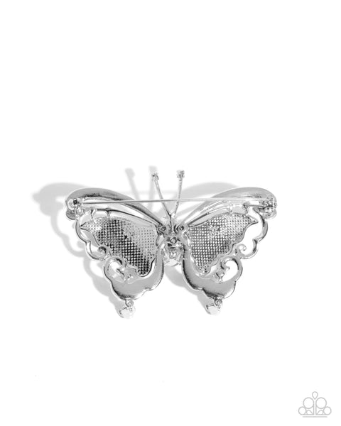 Articulate Aerial White Brooch