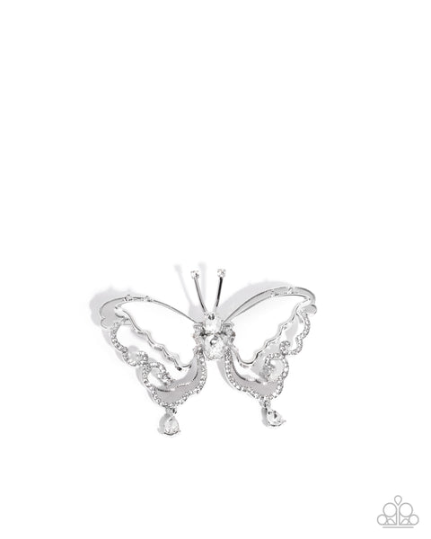 Articulate Aerial White Brooch