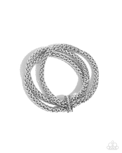 Faceted Facade Silver Bracelet