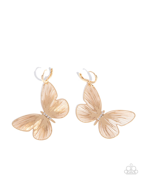 Fluttering Folk Gold Earring