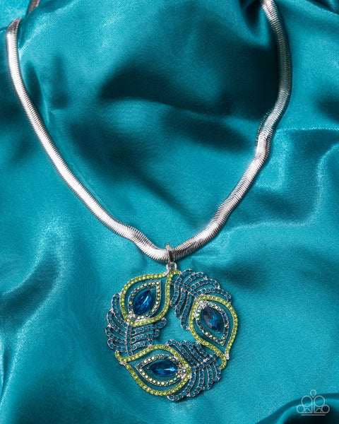 Peacock Patchwork Necklace
