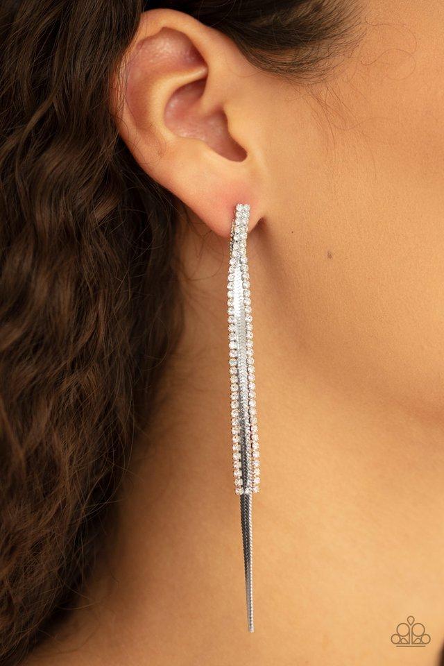 Flavor of the Sleek White Earring