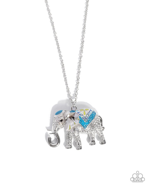 Educated Elephant Blue Necklace