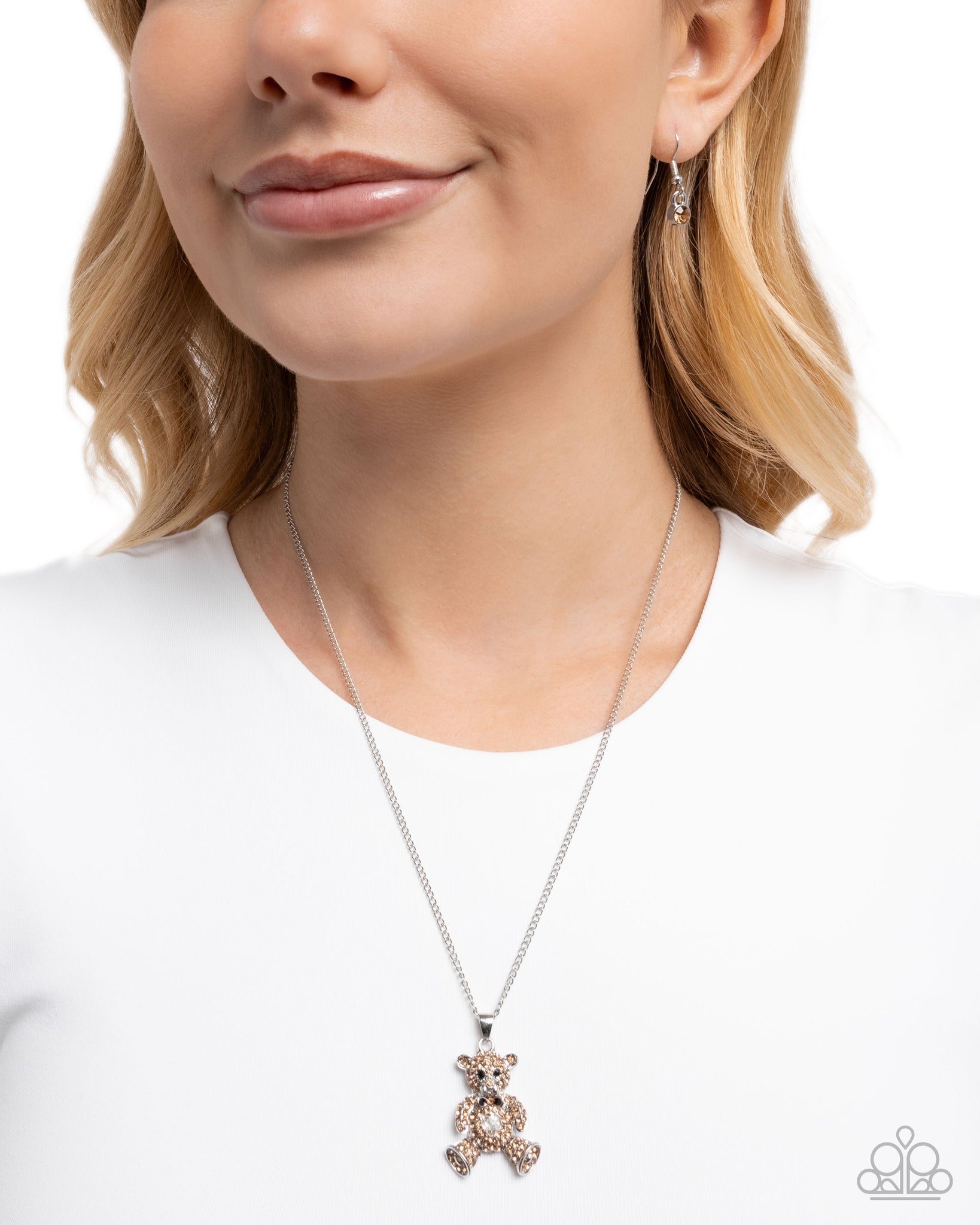 Twinkling Teddy Brown Necklace