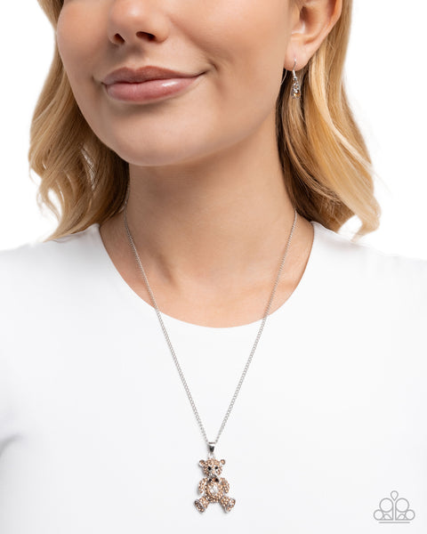 Twinkling Teddy Brown Necklace