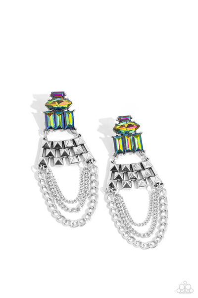 Dangling Art Deco - Multi Earrings