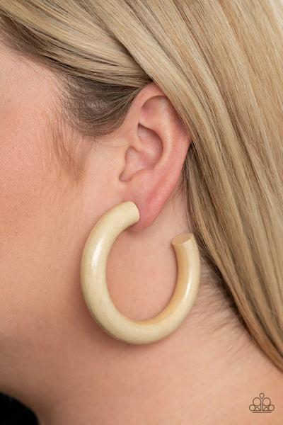 I Wood Walk 500 Miles - White - Earrings