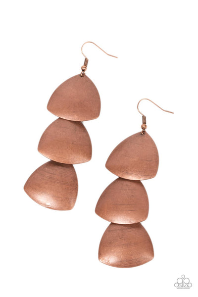 Modishly Metallic - Copper- Earring