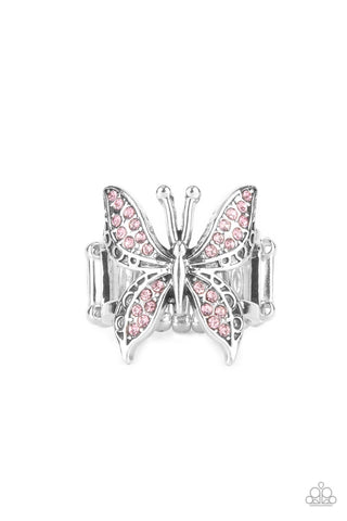 Blinged Out Butterfly - Pink - Ring