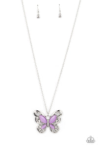 Wings Of Whimsy - Purple Necklace