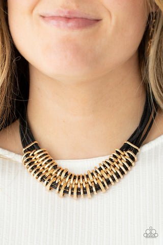 Lock, Stock, and SPARKLE - Gold -Necklace