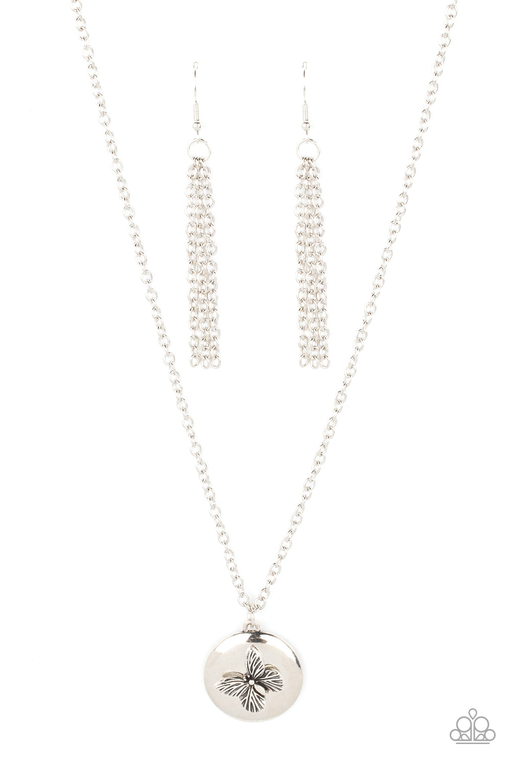 Monarch Meadow - Silver - Necklace